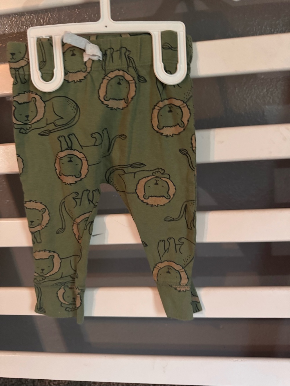 Carter's Olive Green Lion-Print Joggers